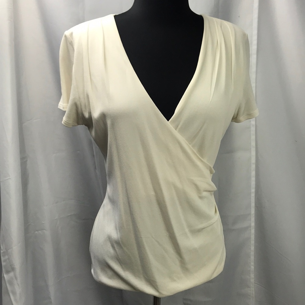 Tesori Ladies Silk Blouse Cream Size Medium